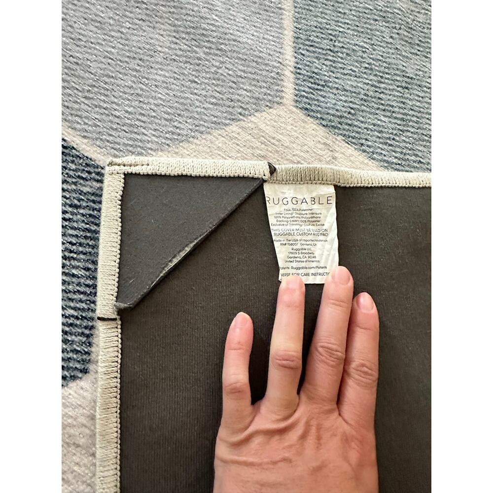 Ruggable Prisma Slate Blue Washable Area Rug, 5x7 - Picture 5 of 5